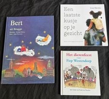3 DUTCH CHILDREN PICTURE BOOK LOT  Danish Kids Set Bert Het dierenfeest gezicht picture