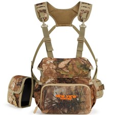 NEW VIEW Silent Binocular Harness Chest Pack, Hunting Bino Case, MOLLE Straps picture