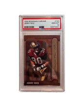Jerry Rice San Fransisco 49ers HOF 1999 Bowman Chrome - #120 PSA 10 Pop 18 picture
