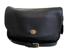 Vintage COACH O14-0902 Pre 1994 Black Leather Shoulder/Crossbody City Bag Purse picture