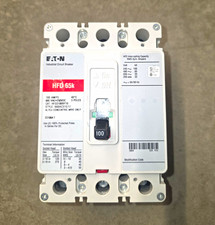 Eaton HFD3100BP10 100A 3-Pole 600V Industrial Circuit Breaker HFD 65k picture