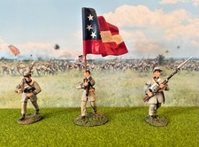 Britains Civil War 3 Figures From Baptism By Fire Manassas Flag Bearer Infantry picture