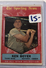 1959 Topps #557 Ken Boyer All-Star St. Louis Cardinals Baseball Card HOF picture