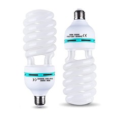 2Pcs 85W 5500K CFL Roas Daylight Spiral Softbox Bulb E27/E26 Socket picture
