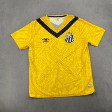 Umbro Santos FC Neymar Jr 10 Soccer Jersey Yellow Black Mens XL picture