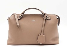 Fendi By The Way Boston Bag In Taupe Vitello Dolce Leather Fw0726orxdu picture