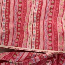 Vintage 2003 Strawberry Shortcake Cotton Fabric 7 Yards NEW Fabric By Spectrix picture