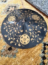 Jingasa Jinkasa Antique Hat Japanese Lacquer Black Lacquer picture
