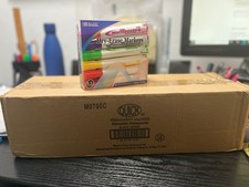 BAZIC DRY ERASE MARKERS CHISEL 144 MRKRS/1 CASE/12DZ ASST COLORS picture