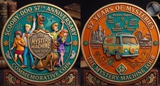 The Mystery Machine Scooby-doo 57th Anniversary 1969-2026 Coin MD140 picture