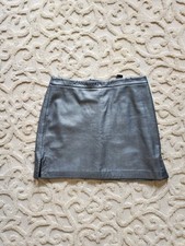 BCBG Silver Leather Skirt picture
