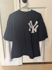 Artificial Fever  New York Yankees Navy White Long Sleeve Thermal picture