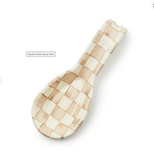MACKENZIE CHILDS Mocha Check Spoon Rest NEW picture
