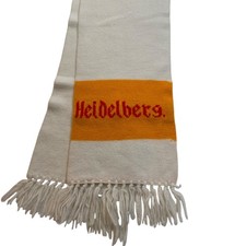 Vintage Heidelberg Beer Brand Scarf White Yellow Red Promo Limited Edition picture