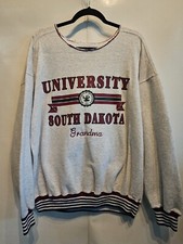 Vtg South Dakota University Coyotes Grandma NCAA Football Crewneck Sweatshirt XL picture