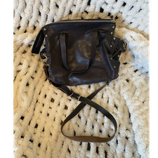 Archive Marni Black Studded Satchel Top Handle Bag Zip Closure Detachable Strap picture