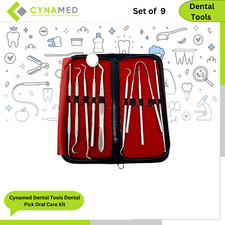Cynamed Dental Tools Dental Pick Oral Care Kit Dental Hygiene Kit Set Pack of 9 picture