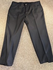 Maverick Western Pants 44x34 Black Polyester Made in USA picture