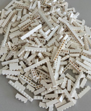 SHIPS FREE LEGO WHITE BIG BRICK LOT OF 50 1x3 1X4 1X6 1X8 etc Parts Mix picture