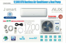 12000 BTU Ductless Air Conditioner Heat Pump Mini Split w/ WIFI 1 Ton 25 ft Kit picture