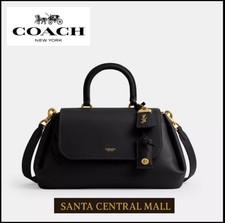 COACH CCC39 Slouchy Rogue Top Handle Bag 39 Natural Grain Leather Black Outlet picture