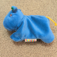 Vtg 1997 Gymboree Safari Hoby Hippo Plush Blue Bean Bag Stuffed Animal No Tag picture