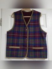 Vintage Pendleton Plaid Wool Corduroy Reversible Vest Size Large. picture