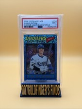 2026 TOPPS HERITAGE CHROME LIGHT BLUE SPARKLE #290 SHOHEI OHTANI PSA 9 picture