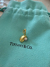 Tiffany & Co. 18K Yellow Gold Golf Club Dangle Charm Pendant w/ Diamond picture