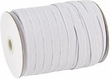 25 yards 3/8 inch braided elastic band white -mask band and much more... picture