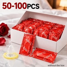50/100pc Latex Condoms Bulk Pack Ultra Thin Extended Pleasure Extra Time,Delay picture