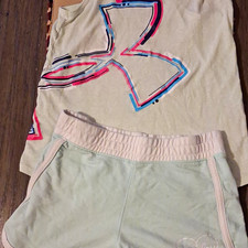 Under Armour HeatGear + Hurley Girls M (10-12) 2pc Tank & Shorts Set picture