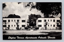 Orlando FL Skyline Terrace Apartments Building Real Photo Vintage Postcard picture
