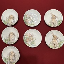 Southern Living Salad Plates Lot Of (7) Easter Bunny salad plate 8 1/2 Inches picture