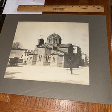 Vintage Church of SS Theodore Athens Mounted Byzantine Architecture Photo Saint picture