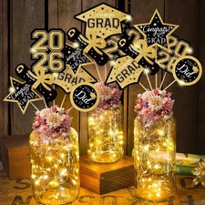 Graduation Decorations Class of 2026-30Pcs Black and Gold Graduation Table Cente picture