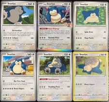 Snorlax Pokemon TCG Collection From 6 Different Art/Set English Cards Holo NM picture
