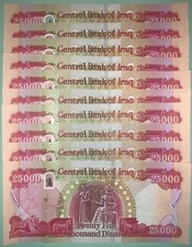 300,000 New Iraqi Dinar - (12) 25000 Banknotes in Iraq Currency NEW IQD Money picture
