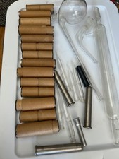 Glass Distillation Condenser Jacket Lab parts Lot test tubes Pyrex See Pictures picture