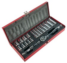 Klein Tools 20 Piece Socket Sets 3/8 In SAE Drive 6 Point SAE #65508 picture