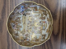 Authentic Antique 5 Immortals Japanese Satsuma Painted ART Bowl Meji Choshuzan picture