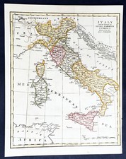 1796 Aaron Arrowsmith Antique Map of Italy, Sicily, Corsica & Sardinia picture