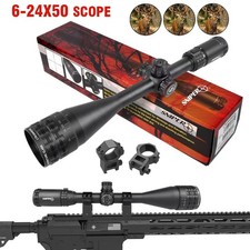 Sniper 6-24x50 AOL Long Range Rifle Scope RGB-Illuminated W/ Zero W/E Adjustment picture