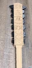 Macuahuitl Aztec Warrior Club Replica, 35.5 in | Obsidian-Style Blade |... picture