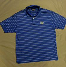 Crable Men’s XL Blue White Striped Polo Shirt University of Florida Gators UF picture