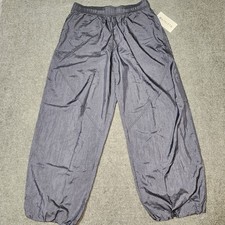 Athleta Lunar Sheen Utility Pant Womens Large Slate Blue Crinkle Nylon Jogger picture