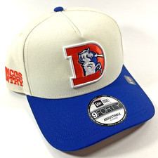 New Era Denver Broncos Exclusive THROWBACK Cream 9FORTY A-Frame Snapback Hat Cap picture