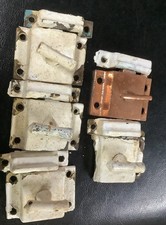 5 Good Working Primitive Old 1900's Steel Antique Kitchen Cabinet Door Latch J picture