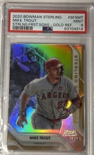 Mike Trout 2020 Bowman Sterling Sterling First Signs Gold 03/50 #sfs-mt Psa 9 picture