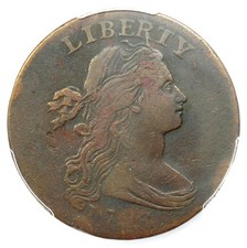 1796 Reverse of 1795 Draped Bust Large Cent 1C S-92 - Certified PCGS VF Details picture